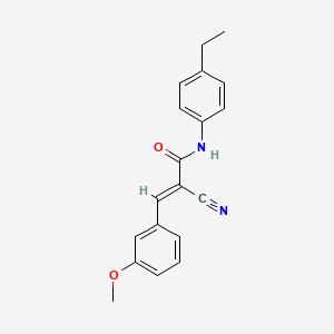 (2E)-2-cyano-N-(4-ethylphenyl)-3-(3-methoxyphenyl)acrylamide