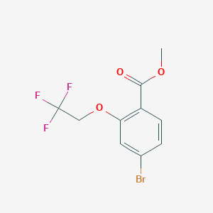 molecular formula C10H8BrF3O3 B1485877 4-Bromo-2-(2,2,2-trifluoroethoxy)-benzoic acid methyl ester CAS No. 2098426-48-1
