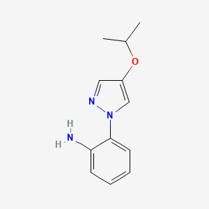 molecular formula C12H15N3O B1485879 2-(4-Isopropoxypyrazol-1-yl)-phenylamine CAS No. 1876791-05-7