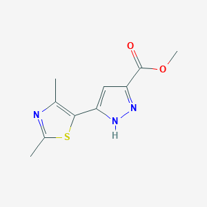 methyl 3-(2,4-dimethyl-1,3-thiazol-5-yl)-1H-pyrazole-5-carboxylate