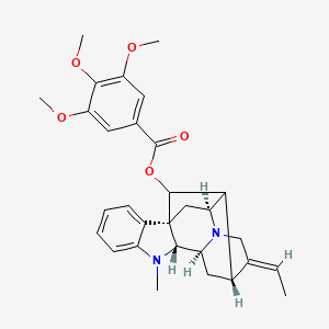 [(1R,9R,10S,12R,13E,16S,18R)-13-ethylidene-8-methyl-8,15-diazahexacyclo[14.2.1.01,9.02,7.010,15.012,17]nonadeca-2,4,6-trien-18-yl] 3,4,5-trimethoxybenzoate