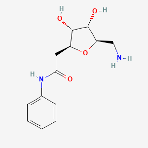 2-((2S,3R,4S,5R)-5-(aminomethyl)-3,4-dihydroxytetrahydrofuran-2-yl)-N-phenylacetamide