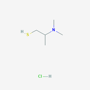 molecular formula C5H14ClNS B14858828 2-(Dimethylamino)-1-propanethiol hydrochloride 