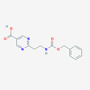 2-(2-(((Benzyloxy)carbonyl)amino)ethyl)pyrimidine-5-carboxylic acid