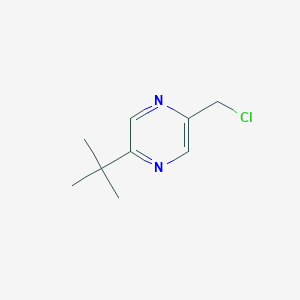 molecular formula C9H13ClN2 B14858861 2-Tert-butyl-5-(chloromethyl)pyrazine 