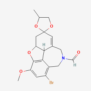 7-bromo-5-methoxy-4'-methyl-3,3a,8,10-tetrahydrospiro[4-oxa-9-azacyclohepta[def]fluorene-2,2'-[1,3]dioxolane]-9(3a1H)-carbaldehyde