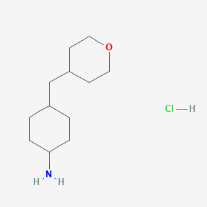 4-[(Oxan-4-yl)methyl]cyclohexan-1-amine hydrochloride