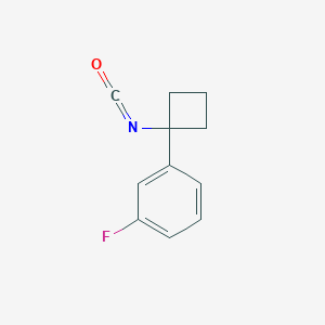 molecular formula C11H10FNO B14858949 1-Fluoro-3-(1-isocyanatocyclobutyl)benzene 