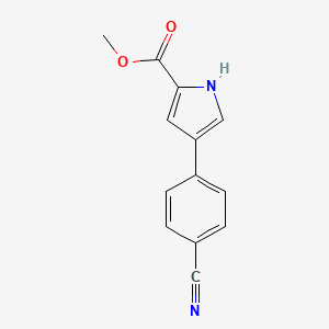 molecular formula C13H10N2O2 B1485897 Methyl 4-(4-cyanophenyl)-1H-pyrrole-2-carboxylate CAS No. 2102858-87-5