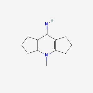 molecular formula C12H16N2 B14858978 4-methyl-2,3,4,5,6,7-hexahydrodicyclopenta[b,e]pyridin-8(1H)-imine 