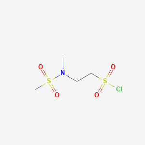 molecular formula C4H10ClNO4S2 B1485900 2-[Methyl(methylsulfonyl)amino]ethanesulfonyl chloride CAS No. 2138009-22-8