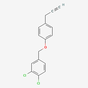 molecular formula C16H12Cl2O B14859001 1,2-Dichloro-4-{[4-(prop-2-yn-1-yl)phenoxy]methyl}benzene 