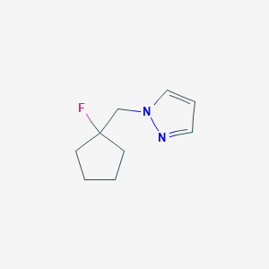 molecular formula C9H13FN2 B1485901 1-[(1-fluorocyclopentyl)methyl]-1H-pyrazole CAS No. 2098050-82-7