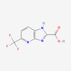 molecular formula C8H4F3N3O2 B14859026 5-Trifluoromethyl-3H-imidazo[4,5-B]pyridine-2-carboxylic acid 