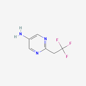 molecular formula C6H6F3N3 B14859051 2-(2,2,2-Trifluoroethyl)pyrimidin-5-amine 