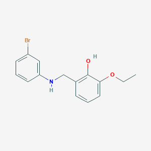 2-(((3-Bromophenyl)amino)methyl)-6-ethoxyphenol