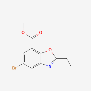 molecular formula C11H10BrNO3 B1485909 Methyl 5-bromo-2-ethyl-1,3-benzoxazole-7-carboxylate CAS No. 2090591-10-7