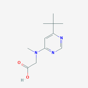 molecular formula C11H17N3O2 B1485913 2-[(6-叔丁基嘧啶-4-基)(甲基)氨基]乙酸 CAS No. 1882760-67-9