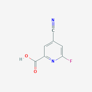 molecular formula C7H3FN2O2 B14859163 4-Cyano-6-fluoropicolinic acid CAS No. 1393575-73-9