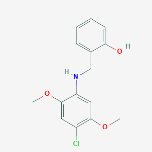 2-{[(4-Chloro-2,5-dimethoxyphenyl)amino]methyl}phenol