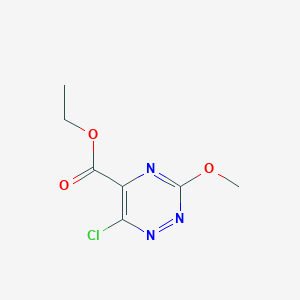 molecular formula C7H8ClN3O3 B14859169 Ethyl 6-chloro-3-methoxy-1,2,4-triazine-5-carboxylate 