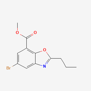 molecular formula C12H12BrNO3 B1485918 Methyl 5-bromo-2-propyl-1,3-benzoxazole-7-carboxylate CAS No. 2203016-46-8