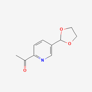 1-[5-(1,3-Dioxolan-2-YL)pyridin-2-YL]ethanone