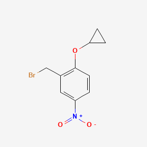 molecular formula C10H10BrNO3 B1485920 2-Bromomethyl-1-cyclopropoxy-4-nitrobenzene CAS No. 1856301-43-3