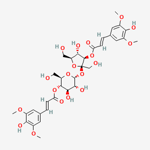 [(2R,3S,4R,5R,6R)-4,5-dihydroxy-6-[(2R,3R,4S,5S)-4-hydroxy-3-[(E)-3-(4-hydroxy-3,5-dimethoxyphenyl)prop-2-enoyl]oxy-2,5-bis(hydroxymethyl)oxolan-2-yl]oxy-2-(hydroxymethyl)oxan-3-yl] (E)-3-(4-hydroxy-3,5-dimethoxyphenyl)prop-2-enoate