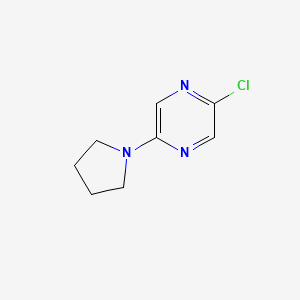 molecular formula C8H10ClN3 B1485921 2-Chloro-5-(1-pyrrolidinyl)pyrazine CAS No. 1017781-72-4