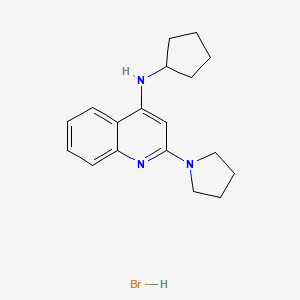 N-Cyclopentyl-2-(pyrrolidin-1-yl)quinolin-4-amine hydrobromide