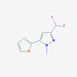 molecular formula C9H8F2N2O B1485923 3-(Difluoromethyl)-5-(2-furyl)-1-methyl-1H-pyrazole CAS No. 2203015-33-0