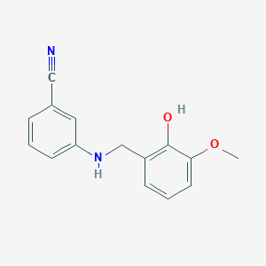 3-[(2-Hydroxy-3-methoxybenzyl)amino]benzonitrile