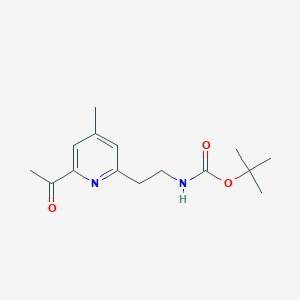 Tert-butyl 2-(6-acetyl-4-methylpyridin-2-YL)ethylcarbamate