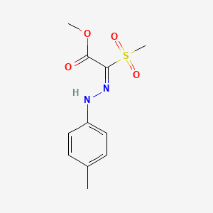 molecular formula C11H14N2O4S B14859250 methyl (2E)-[(4-methylphenyl)hydrazono](methylsulfonyl)acetate 