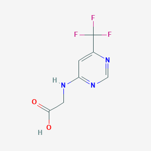 molecular formula C7H6F3N3O2 B1485926 2-{[6-(Trifluoromethyl)pyrimidin-4-yl]amino}acetic acid CAS No. 2026020-21-1