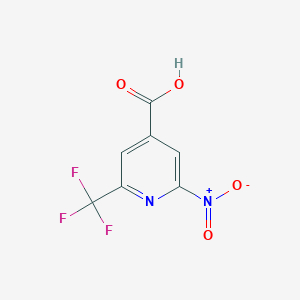 molecular formula C7H3F3N2O4 B14859275 2-Nitro-6-(trifluoromethyl)isonicotinic acid CAS No. 1393570-21-2