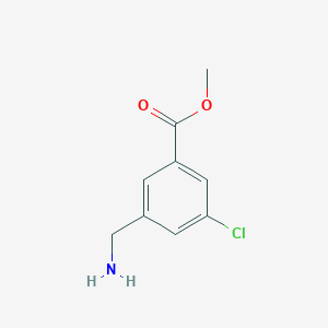 molecular formula C9H10ClNO2 B14859311 Methyl 3-(aminomethyl)-5-chlorobenzoate 