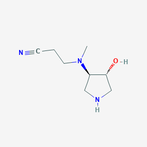 3-{[(3R,4R)-4-hydroxypyrrolidin-3-yl](methyl)amino}propanenitrile