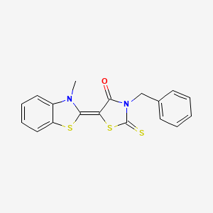 4-Thiazolidinone, 5-(3-methyl-2(3H)-benzothiazolylidene)-3-(phenylmethyl)-2-thioxo-