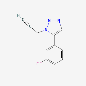 molecular formula C11H8FN3 B1485933 5-(3-fluorophenyl)-1-(prop-2-yn-1-yl)-1H-1,2,3-triazole CAS No. 2098091-62-2