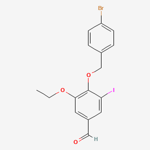 4-[(4-Bromobenzyl)oxy]-3-ethoxy-5-iodobenzaldehyde