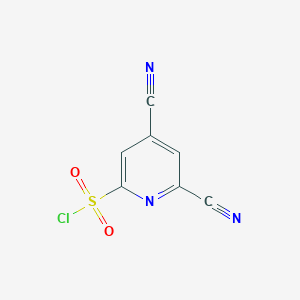 molecular formula C7H2ClN3O2S B14859355 4,6-Dicyanopyridine-2-sulfonyl chloride 