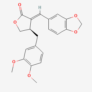 (3E,4R)-3-(1,3-benzodioxol-5-ylmethylidene)-4-[(3,4-dimethoxyphenyl)methyl]oxolan-2-one