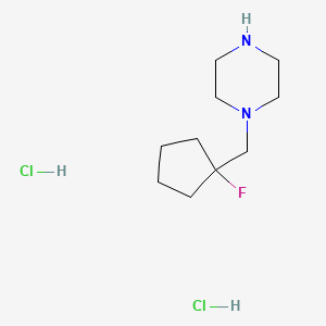 molecular formula C10H21Cl2FN2 B1485937 1-[(1-Fluorocyclopentyl)methyl]piperazine dihydrochloride CAS No. 2097946-83-1