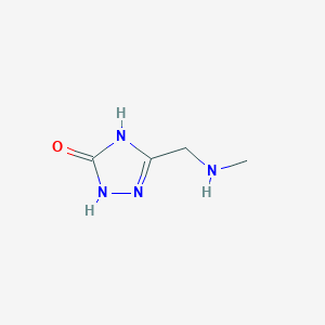 molecular formula C4H8N4O B1485938 5-Methylaminomethyl-2,4-dihydro-[1,2,4]triazol-3-one CAS No. 660412-53-3