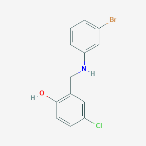 molecular formula C13H11BrClNO B14859380 2-(((3-Bromophenyl)amino)methyl)-4-chlorophenol 