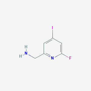 molecular formula C6H6FIN2 B14859387 2-Aminomethyl-6-fluoro-4-iodopyridine 