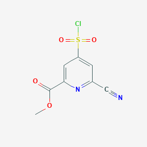 Methyl 4-(chlorosulfonyl)-6-cyanopyridine-2-carboxylate