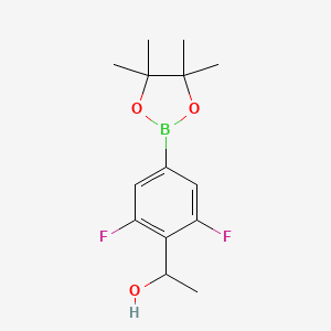 1-[2,6-Difluoro-4-(4,4,5,5-tetramethyl-1,3,2-dioxaborolan-2-yl)phenyl]ethanol